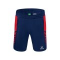 Erima Sporthose Six Wings Worker (100% Polyester, ohne Innenslip, bequem) kurz navyblau/rot Herren