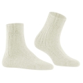 Falke Tagessocke Bedsock Rib (Wolle und Kaschmir) weiss Damen - 1 Paar