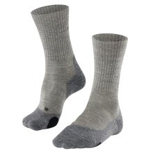 Falke Trekkingsocke TK2 Wool (leicht gepolstert, für lange Wanderungen) grau Herren - 1 Paar