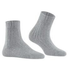 Falke Tagessocke Bedsock Rib (Wolle und Kaschmir) grau Damen - 1 Paar