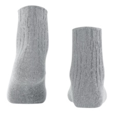 Falke Tagessocke Bedsock Rib (Wolle und Kaschmir) grau Damen - 1 Paar