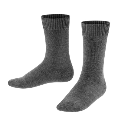 Falke Tagessocke Comfort Wool (hautschmeichelnde Baumwolle) dunkelgrau Kinder - 1 Paar