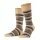 Falke Tagessocke Crew Microblock (modisch elegante Optik, Baumwolle) braun/bunt Herren - 1 Paar