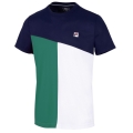 Fila Tennis-Tshirt Christian (100% rec. Polyester) navyblau/grün/weiss Herren