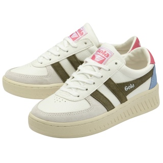 Gola Sneaker Grandslam Trident weiss/khakigrün/pink Damen