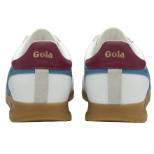 Gola Sneaker Torpedo Leder 2025 weiss/hellblau/kirschrot Damen