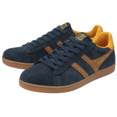 Gola Sneaker Equipe II Suede-Leder navyblau/braun/gelb Herren