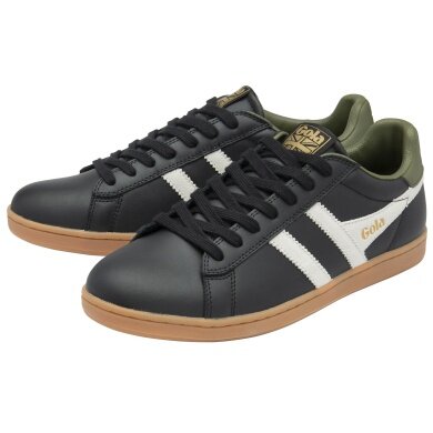 Gola Sneaker Equipe II Leder schwarz/off weiss/khakigrün Herren