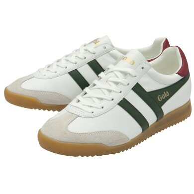 Gola Sneaker Torpedo Leder weiss/dunkelgrün/weinrot Herren