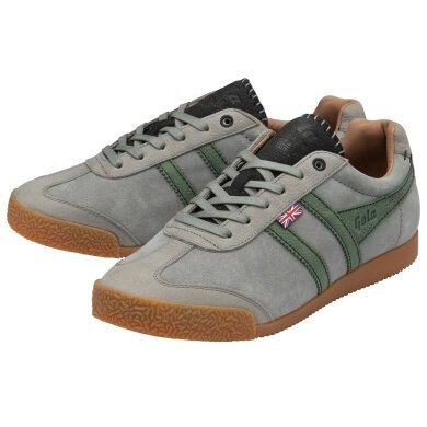Gola Sneaker Harrier Cambridge 2025 - Made in England - zementgrau/immergrün Herren
