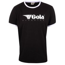 Gola Freizeit-Tshirt Logo Classics Print Ringer (Baumwolle) schwarz Herren