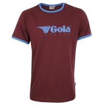 Gola Freizeit-Tshirt Logo Classics Print Ringer (Baumwolle) burgundrot Herren