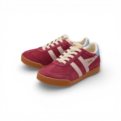 Gola Sneaker Elan 2026 (Wildleder, Schnürverschluss) weinrot/pink/airblau Kinder