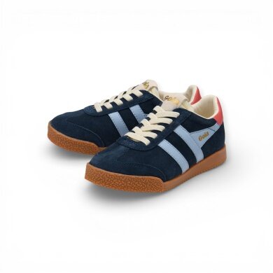Gola Sneaker Elan 2026 (Wildleder, Schnürverschluss) navyblau/airblau/coral Kinder