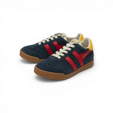 Gola Sneaker Elan 2026 (Wildleder, Schnürverschluss) navyblau/rot/sun Kinder