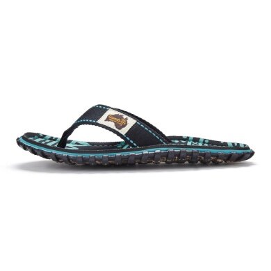 Gumbies Zehensandalen Original Flip Flops Dotty blau/anthrazitgrau