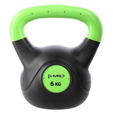 HMS Fitness Kugelhantel Kettlebell KPC06 grün/schwarz 6kg - 1 Stück -