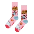 Happy Socks Tagessocke Crew Flying Super Mom pink - 1 Paar