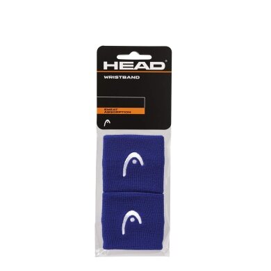 Head Schweissband Handgelenk Logo blau - 2 Stück