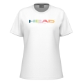 Head Tennis-Tshirt Rainbow (Mischgewebe) 2025 weiss Damen