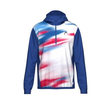 Head Kapuzenpullover Topspin Hoodie (Half-Zip, 100% Polyester) 2026 royalblau/weiss Herren
