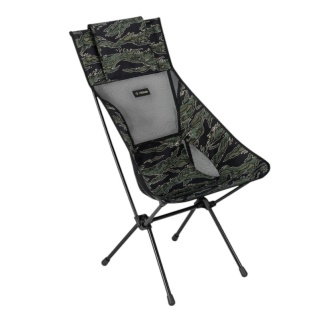 Helinox Campingstuhl Sunset Chair (hohe Rückenlehne, neue verstellbare Kopfstütze) schwarz/grün/camo
