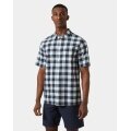 Helly Hansen Kurzarmhemd Fjord QD 2.0 (angenehmes Tragegefühl) navyblau/weiss Herren