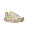 Hoka Laufschuhe Bondi 9 (Dämpfung) beige/grau/neon Herren