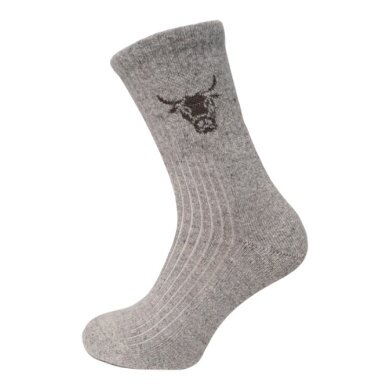 HomeOfSocks Wollsocke Yak Crew hellgrau - 1 Paar
