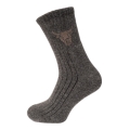 HomeOfSocks Wollsocke Yak Crew braun - 1 Paar