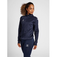 hummel Sport-Langarmshirt hmlCORE XK Half-Zip Sweat (Polyester-Sweatstoff) marineblau Damen
