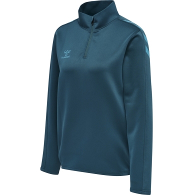 hummel Sport-Langarmshirt hmlCORE XK Half-Zip Sweat (Polyester-Sweatstoff) coralblau Damen