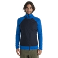 Icebreaker Hybrid-Kapuzenjacke Merinomix Quantum Hybrid Zip-Hoodie - blau Herren