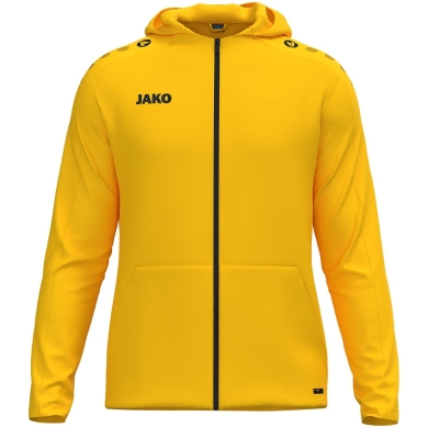 JAKO Kapuzenjacke One (Innenseite aus Micro-Fleece, 100% rec. Polyester) gelb Kinder