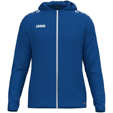 JAKO Kapuzenjacke One (Innenseite aus Micro-Fleece, 100% rec. Polyester) royalblau Kinder