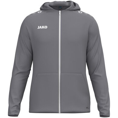 JAKO Kapuzenjacke One (Innenseite aus Micro-Fleece, 100% rec. Polyester) grau Kinder