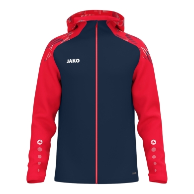 JAKO Kapuzenjacke Sonic (strapazierfähig, weiches Tragegefühl) marineblau/rot Herren