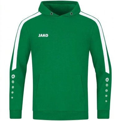 JAKO Kapuzenpullover (Hoodie) Power Kapuzensweat (Bio-Baumwolle) grün Kinder