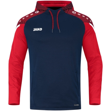 JAKO Kapuzensweat (Hoodie) Performance (Polyester-Fleece) marineblau/rot Jungen/Mädchen/Kinder