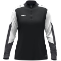 JAKO Langarmshirt Ziptop Dynamic (rec. Polyester, elastisches Material) schwarz/weiss/anthrazitgrau Damen