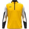 JAKO Langarmshirt Ziptop Dynamic (rec. Polyester, elastisches Material) gelb/weiss/schwarz Herren