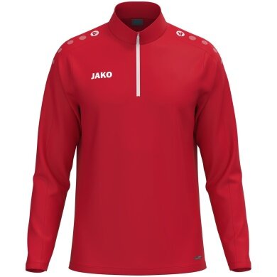 JAKO Langarmshirt Ziptop One (100% rec. Polyester, Innenseite aus Micro-Fleece) rot Kinder