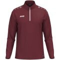 JAKO Langarmshirt Ziptop One (100% rec. Polyester, Innenseite aus Micro-Fleece) bordeauxrot Herren