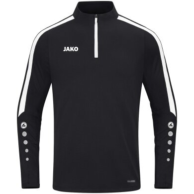 JAKO Langarmshirt Ziptop Power (rec. Polyester, hochelastisch) schwarz Herren