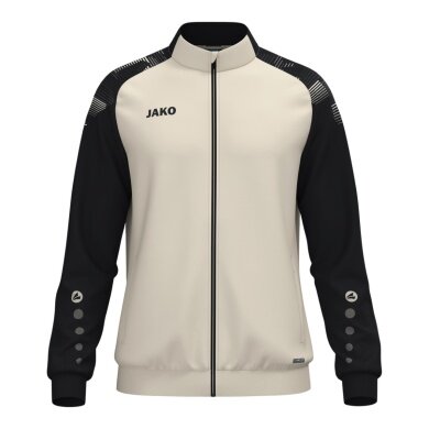 JAKO Trainingsjacke (Polyester) Sonic (100% rec. Polyester, moderner Look) beige/schwarz Herren