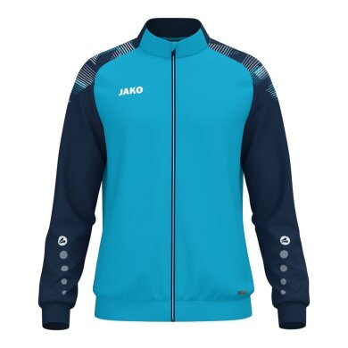 JAKO Trainingsjacke (Polyester) Sonic (100% rec. Polyester, moderner Look) aquablau/marineblau Kinder