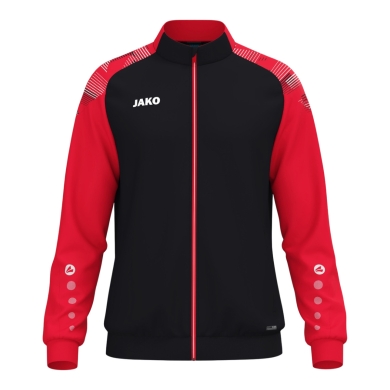 JAKO Trainingsjacke (Polyester) Sonic (100% rec. Polyester, moderner Look) schwarz/rot Kinder