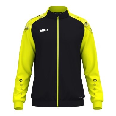 JAKO Trainingsjacke (Polyester) Sonic (100% rec. Polyester, moderner Look) schwarz/neongelb Kinder