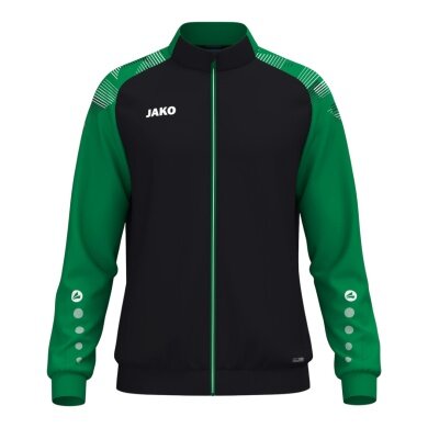 JAKO Trainingsjacke (Polyester) Sonic (100% rec. Polyester, moderner Look) schwarz/grün Kinder