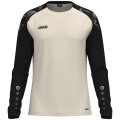 JAKO Sport-Langarmshirt Sonic Sweat (schnelltrocknend, strapazierfähig) creamweiss/schwarz Herren